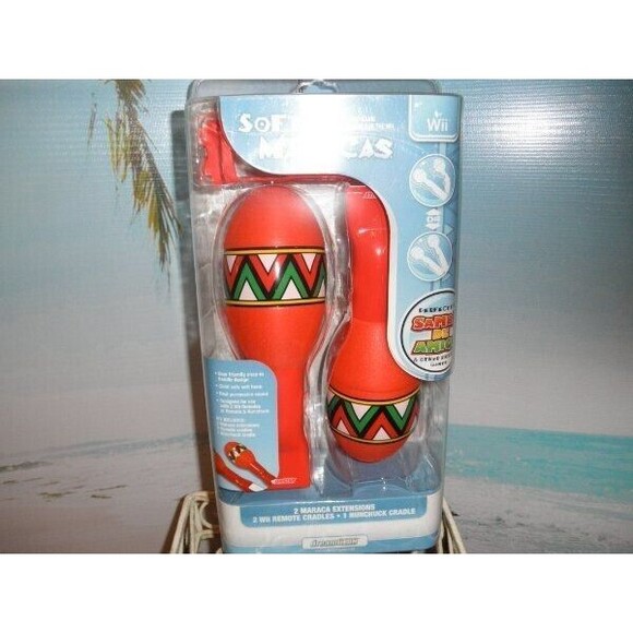 (SET OF 2) NEW BY DREAMGEAR, SOFT MARACAS FOR NINTENDO Wii RED - Picture 3 of 12